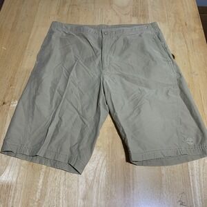 Timberland‎ Men's Size M/10 Inseam Flat Front  British Khaki Chino Shorts